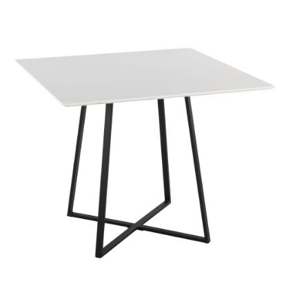 Picture of LumiSource Cosmo Contemporary Glam Square Dining Table, 36inH x 36inW x 36inD, Black/White