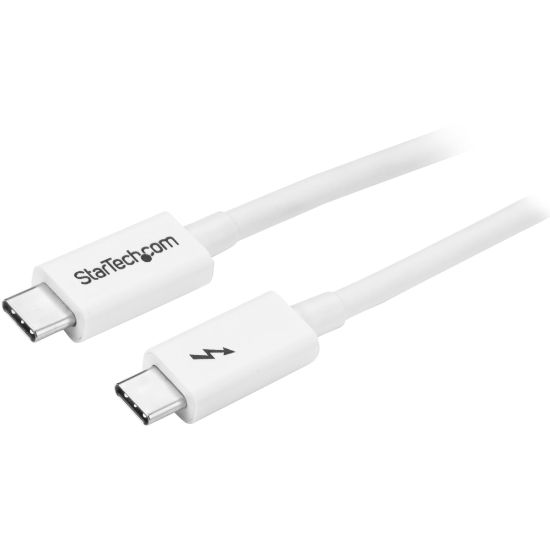 Picture of StarTech.com 3.3ft (1m) Thunderbolt 3 Cable, 20Gbps, 100W PD, 4K Video, Thunderbolt-Certified, Compatible w/ TB4/USB 3.2/DisplayPort - 3.3ft (1m) Passive Thunderbolt 3 cable - Delivers consistent 20 Gbps performance