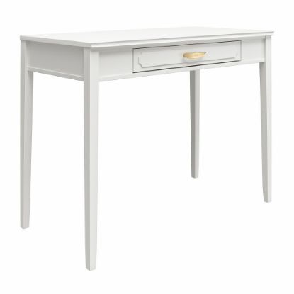 Picture of Ameriwood Home Stella 40inW Computer Desk, White/Gold