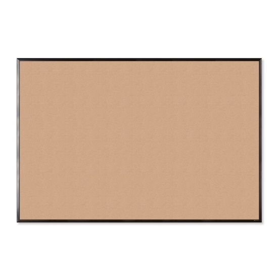 Picture of U Brands Cork Bulletin Board, 72in X 48in, Black Aluminum Frame, Actual Size 70in X 47in (2882U00-01)