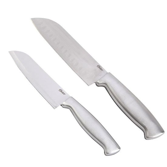 Picture of Oster Baldwyn 2-Piece Stainless-Steel Santoku Knife Set