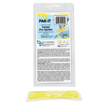 Picture of PAK-IT Carpet Pre-Spotter Packet, Citrus Scent, Yellow, Pack Of 6