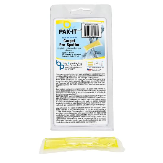 Picture of PAK-IT Carpet Pre-Spotter Packet, Citrus Scent, Yellow, Pack Of 6