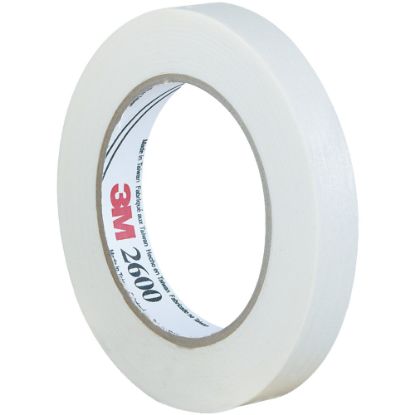 Picture of 3M 2600 Masking Tape, 3in Core, 0.75in x 180ft, White, Case Of 48