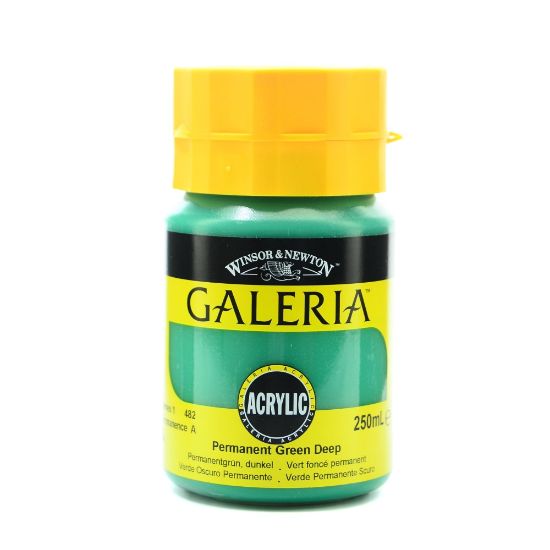 Picture of Winsor & Newton Galeria Flow Formula Acrylic Colors, 250 mL, Permanent Green Deep, 482, Pack Of 2