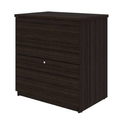 Picture of Bestar Universel 28-7/16inW x 19-5/8inD Lateral 2-Drawer File Cabinet, Dark Chocolate