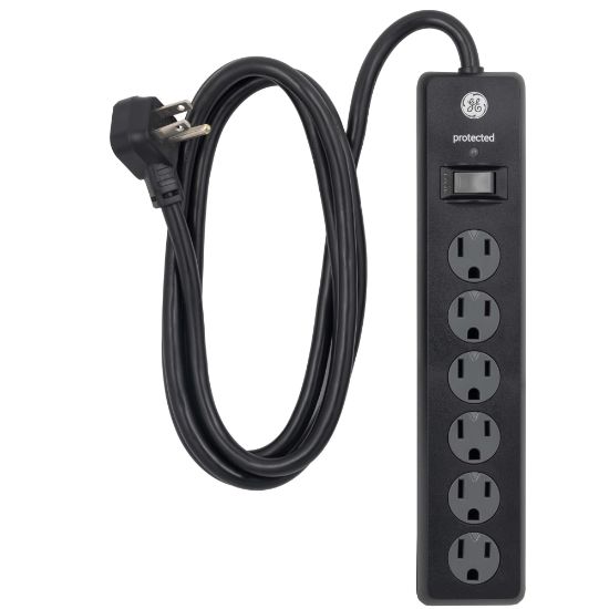 Picture of GE 6-Outlet Surge Protector, 6ft Cord, Black