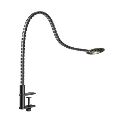 Picture of Adesso ADS360 Natrix LED Clamp Lamp, Adjustable, 26-1/2inH, Black/Brushed Steel