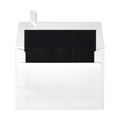 Picture of LUX Square Envelopes, 6 1/2in x 6 1/2in, Self-Adhesive, Black/White, Pack Of 50