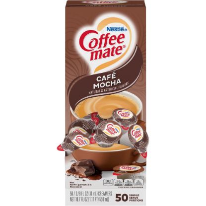 Picture of Nestle Coffee-mate Liquid Creamer, Cafe Mocha Flavor, 0.37 Oz Single Serve x 50