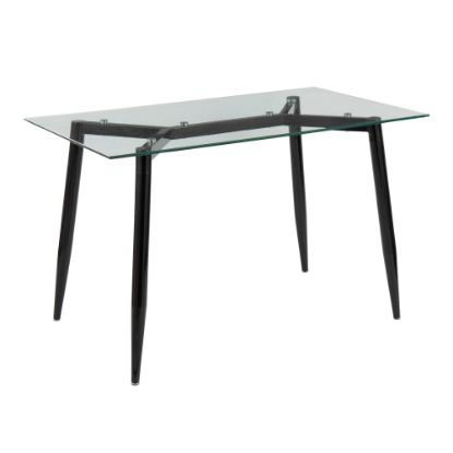 Picture of LumiSource Clara Contemporary Table, 30in x 47-1/4in, Black/Clear