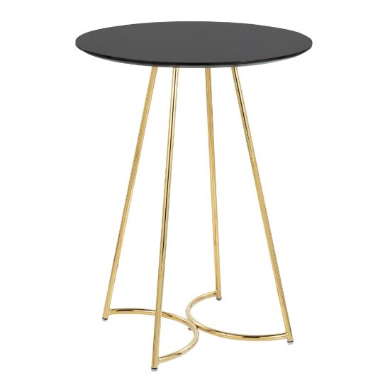 Picture of LumiSource Cece Canary Contemporary Glam Counter Table, 36inH x 27inW x 27inD, Gold/Black