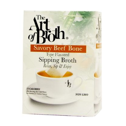 Picture of The Art of Broth Beef Flavored Sipping Broth, Box Of 20 Bags