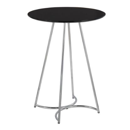 Picture of LumiSource Cece Canary Contemporary Glam Counter Table, 36inH x 27inW x 27inD, Chrome/Black