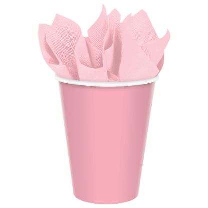 Picture of Amscan 68015 Solid Paper Cups, 9 Oz, Pink, 20 Cups Per Pack, Case Of 6 Packs