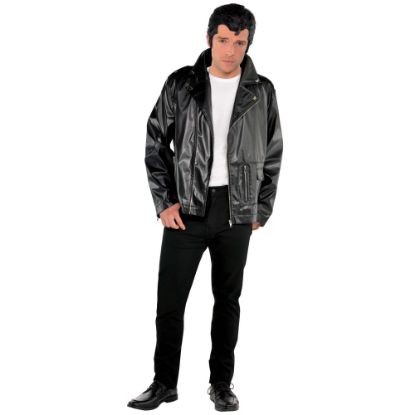 Picture of Amscan Grease T-Birds Mens Halloween Costume Jacket, Standard, Black