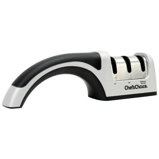 Picture of Edgecraft Chefs Choice AngleSelect Professional Manual Knife Sharpener, Silver/Black