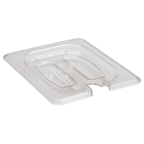 Picture of Cambro Camwear GN 1/8 Notched Handled Covers, Clear, Set Of 6 Covers