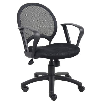 Picture of Boss Office Products Mesh Task Chair With Loop Arms, Black