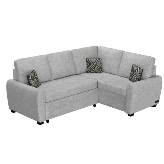 Picture of Lifestyle Solutions Serta Sheldon Convertible Sectional Sofa, 37-4/5inH x 93-3/4inW x 70-1/8inD, Ivory