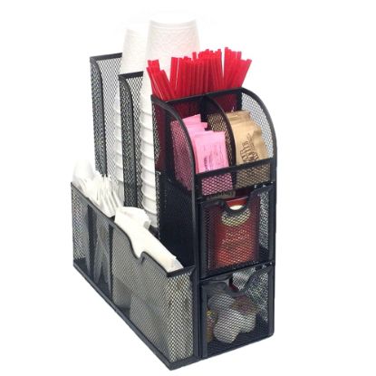 Picture of Mind Reader "Organizer" Coffee Condiment Organizer, 6inH x 12inW x 12inD, Black