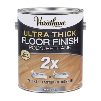 Picture of Varathane Ultra Thick 2X Floor Finish Polyurethane, 1 Gallon, Clear Gloss, Pack Of 2 Cans