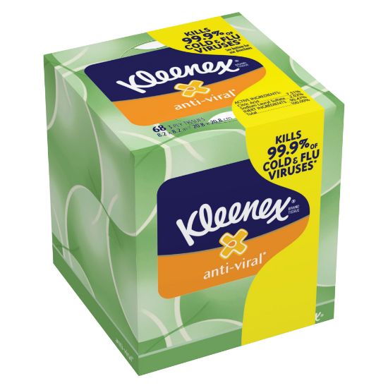 Picture of Kleenex Boutique Antiviral 3-Ply Facial Tissues, Box Of 68 Tissues