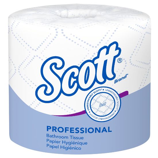 Picture of Scott Professional Standard Roll 2-Ply Toilet Paper, 25% Recycled, 550 Sheets Per Roll, Pack Of 80 Rolls