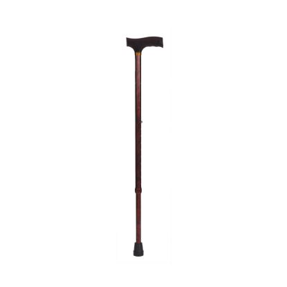 Picture of DMI Adjustable Derby-Top Handle Aluminum Walking Cane, 31in - 40in, Wood Grain