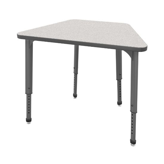 Picture of Marco Group Apex Series Adjustable Trapezoid 36inW Student Desk, Gray Nebula/Gray