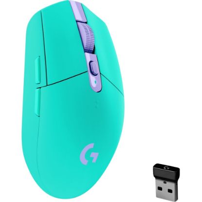 Picture of Logitech G305 LIGHTSPEED Wireless Gaming Mouse - Optical - Wireless - 2.40 GHz - Mint - USB Type A - 12000 dpi - 6 Programmable Button(s)