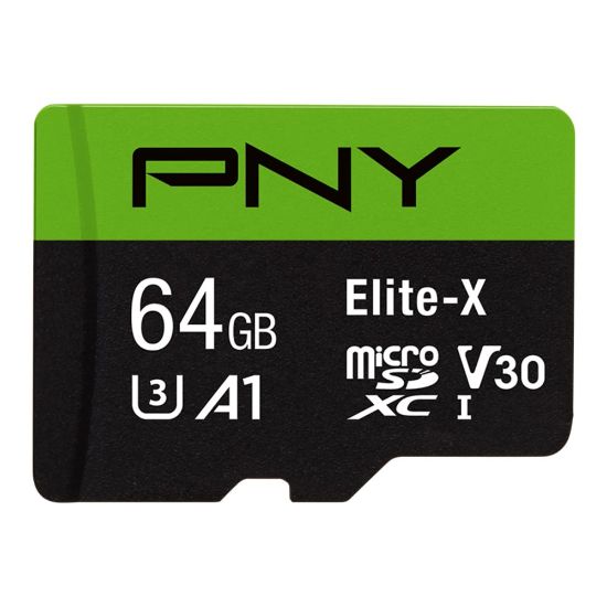 Picture of PNY 64GB Elite-X Class 10 U3 V30 microSDXC Flash Memory Card