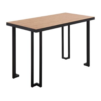 Picture of Lumisource Roman 48inW Office Writing Desk, Black/Natural