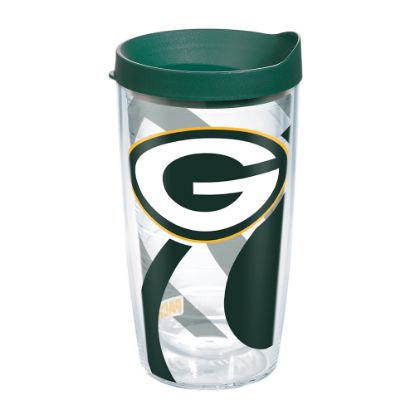 Picture of Tervis NFL Tumbler With Lid, 16 Oz, Green Bay Packers, Clear