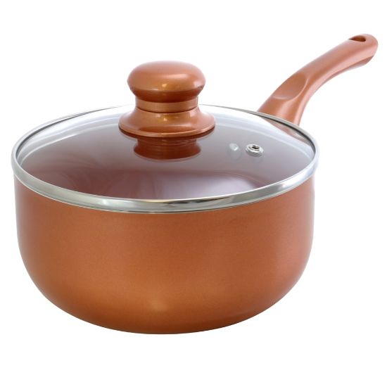 Picture of Better Chef Aluminum Non-Stick Saucepan, 2-Quart, Copper