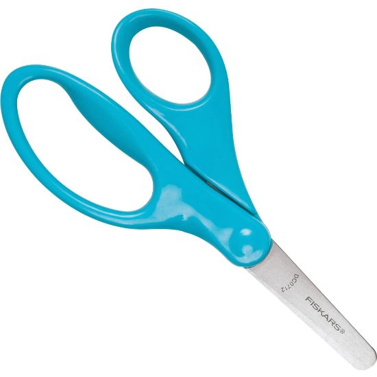 Picture of Fiskars 5in Blunt-tip Kids Scissors - 5in Overall LengthSafety Edge Blade - Blunted Tip - Turqoise - 1 Each