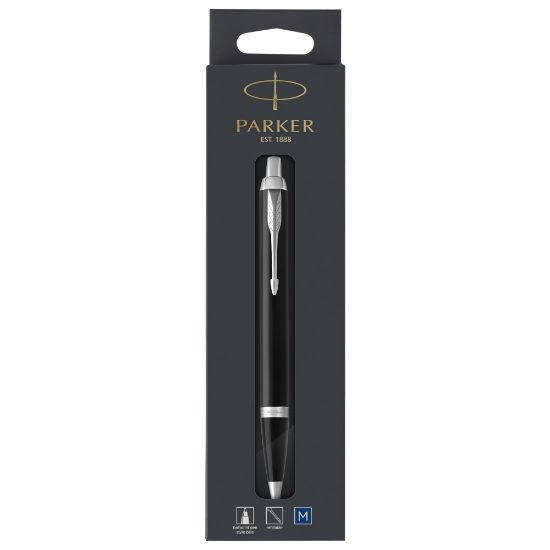 Picture of Parker IM Ballpoint Pen, Medium Point, 1.0 mm, Black/Chrome Barrel, Blue Ink