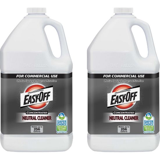 Picture of Easy-Off Professional Concentrated Neutral Cleaner - Concentrate Liquid - 128 fl oz (4 quart) - Neutral Scent - 2 / Carton - Blue