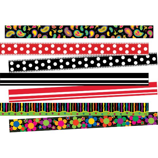 Picture of Barker Creek Border Set, 3in X 35in, Graphic Design, 12 Strips Per Pack, Set Of 4 Packs