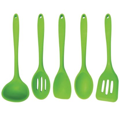 Picture of Better Houseware 5-Piece Silicone Cooking Utensils, Green