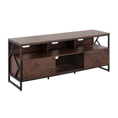 Picture of LumiSource Folia Contemporary TV Stand For 60in TVs, 24inH x 58-3/4inW x 16-1/4inD, Walnut/Black