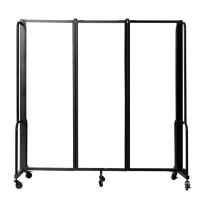 Picture of National Public Seating Room Divider, 3-Section, 72inH x 27inW x 72inD, Clear