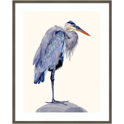 Picture of Amanti Art Heron Study II by Melissa Wang Wood Framed Wall Art Print, 41inH x 33inW, Gray