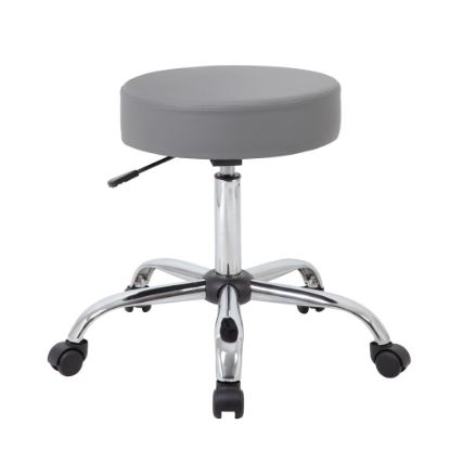 Picture of Boss Office Products Caressoft Medical Stool, Gray/Chrome