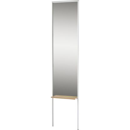 Picture of Adesso Monty Rectangular Leaning Mirror, 65-1/8inH x 15inW x 3-1/2inD, White/Natural