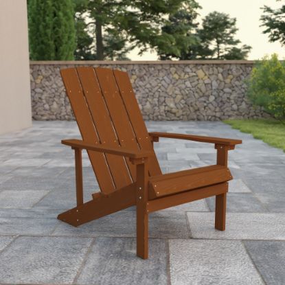 Picture of Flash Furniture Charlestown All-Weather Adirondack Chair, Teak