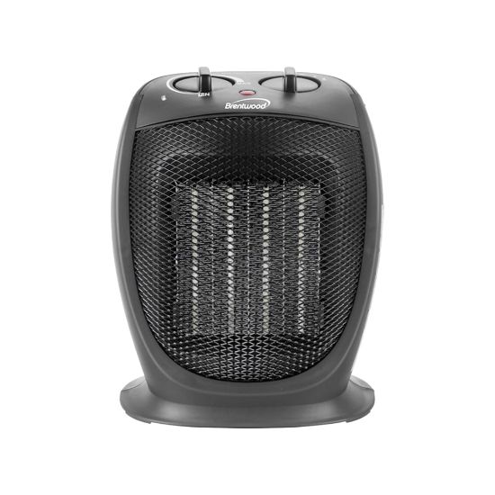 Picture of Brentwood 1500-Watt Portable Ceramic Space Heater And Fan, 5-1/4in x 9in, Black