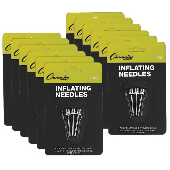 Picture of Champion Sports Inflating Needles for Air Pump, Silver, 3 Needles Per Pack, Set Of 12 Packs