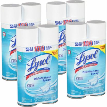 Picture of Lysol Disinfectant Spray, 19 Oz, Crisp Linen, Carton Of 8 Bottles