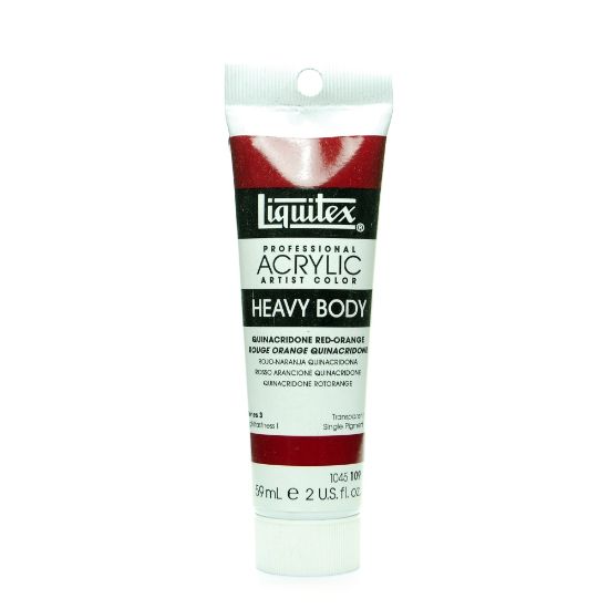 Picture of Liquitex Heavy Body Professional Artist Acrylic Colors, 2 Oz, Quinacridone Red Orange, Pack Of 2